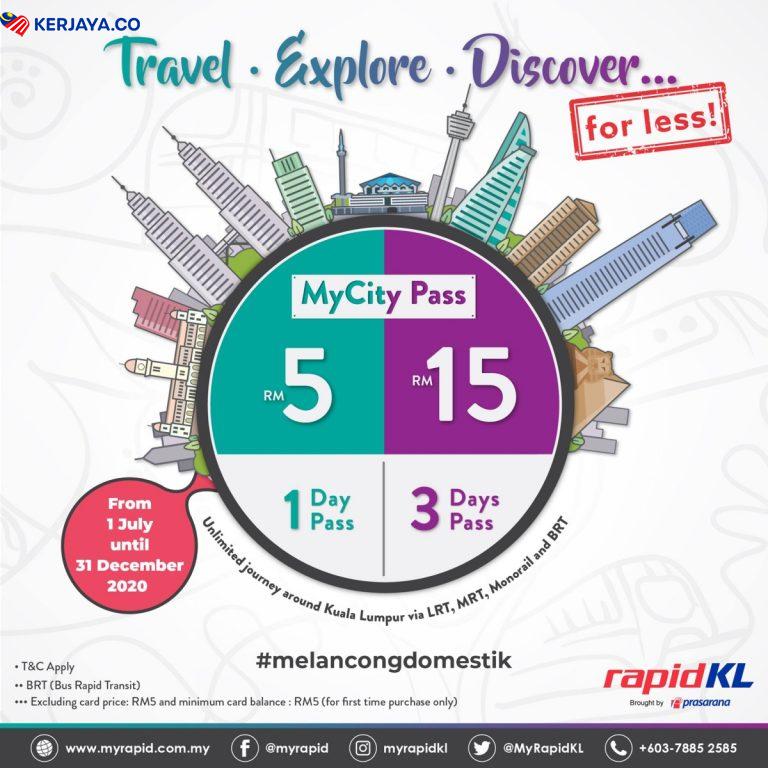 RM5 Dah Boleh Melancong Di Kuala Lumpur Dengan Pelan Harian Tanpa Had (MyCity) RapidKL