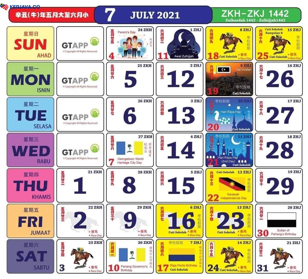 Updated Download Kalender 2021 Ini. Jom Plan Cuti Anda ...