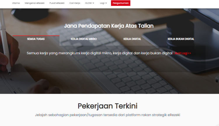 Pelbagai Peluang Bekerja Secara Online Melalui eRezeki MDEC. Mohon Dan Bekerja Mulai Sekarang