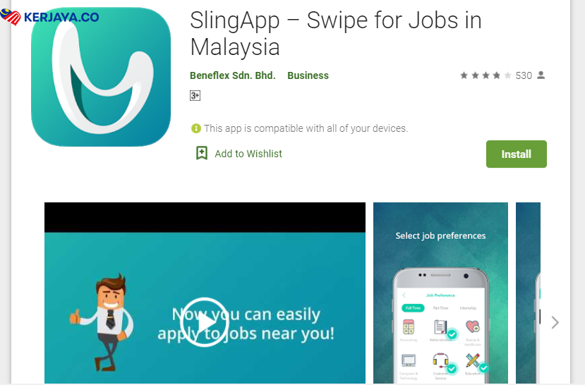 Sekali SWIPE Terus Dapat Kerja. Cepat Download Apps Ini Sekarang