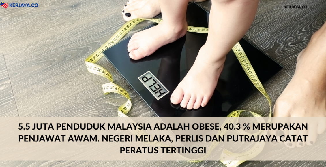 5.5 Juta Penduduk Malaysia Adalah Obese, 40.3 % Merupakan Penjawat Awam. Negeri Melaka, Perlis Dan Putrajaya Catat Peratus Tertinggi