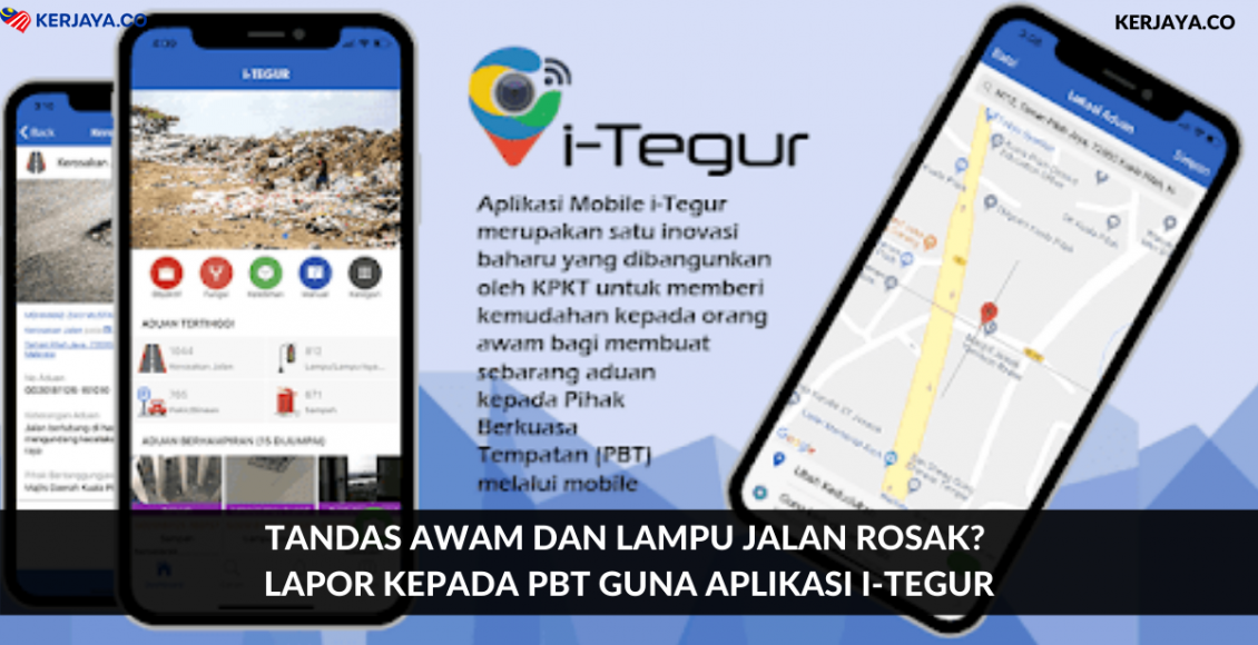 Tandas Awam Dan Lampu Jalan Rosak? Lapor Kepada PBT Guna Aplikasi i-Tegu
