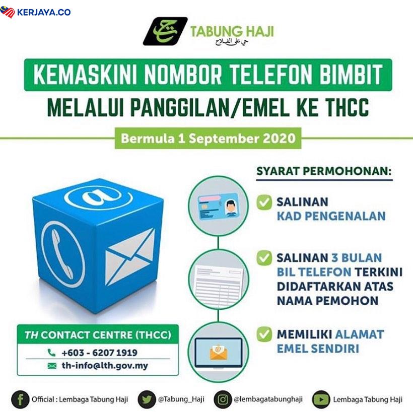 Cara Mudah Kemaskini Nombor Telefon Bimbit Tabung Haji