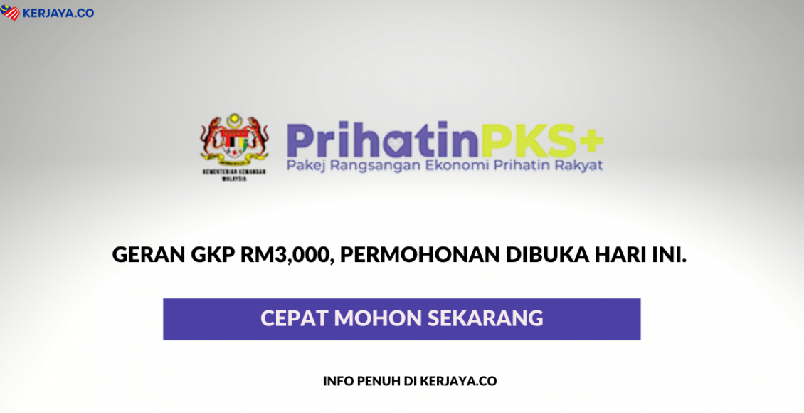 Geran GKP RM3,000, Permohonan Dibuka Hari Ini. Cepat Mohon Sekarang