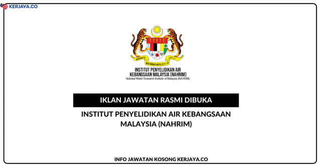 Institut Penyelidikan Air Kebangsaan Malaysia (NAHRIM) ~ Jawatan Kosong Pegawai Teknologi Maklumat