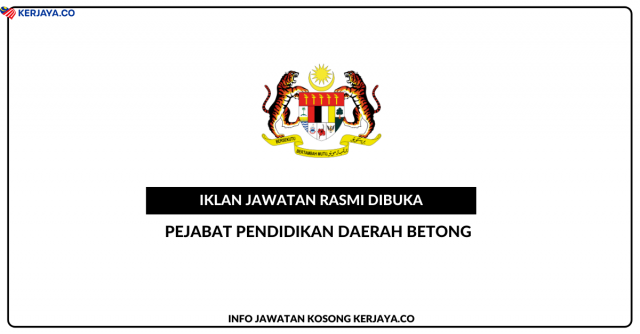 Pejabat Pendidikan Daerah Betong ~ Kekosongan Jawatan Personel MySTEP Guru Ganti