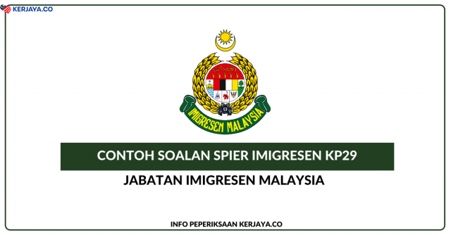 Contoh Soalan SPIER Penolong Penguasa Imigresen KP29 (Psikometrik/Personaliti)