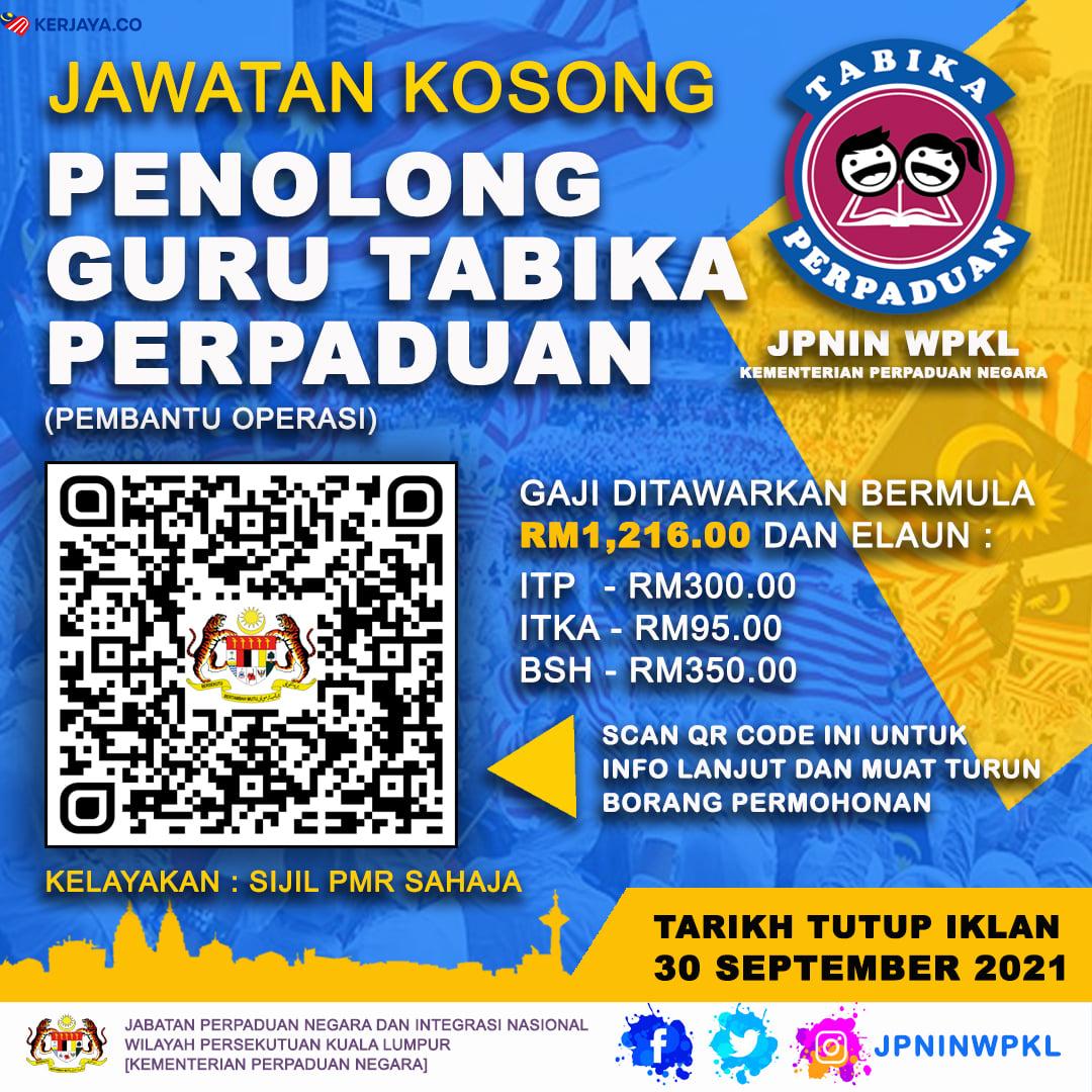 Iklan Jawatan Kosong Guru Tabika Perpaduan Jabatan Perpaduan Negara ...