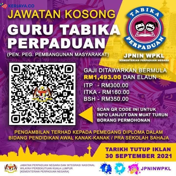 Iklan Jawatan Kosong Guru Tabika Perpaduan Jabatan Perpaduan Negara ...