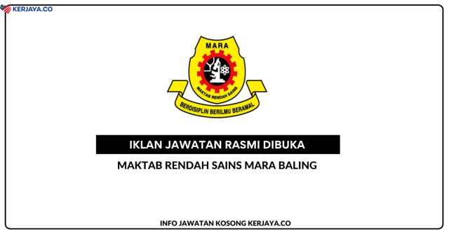 Maktab Rendah Sains MARA (MRSM) Baling ~ Guru Sambilan Matematik