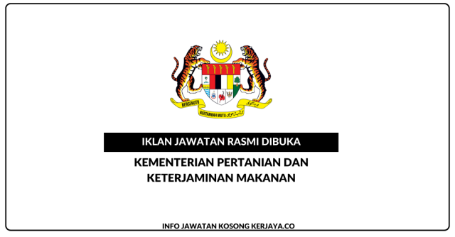 Kementerian Pertanian Dan Keterjaminan Makanan