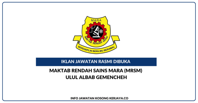 Maktab Rendah Sains Mara (MRSM) Ulul Albab Gemencheh ~ Pegawai Perkhidmatan Pendidikan Siswazah