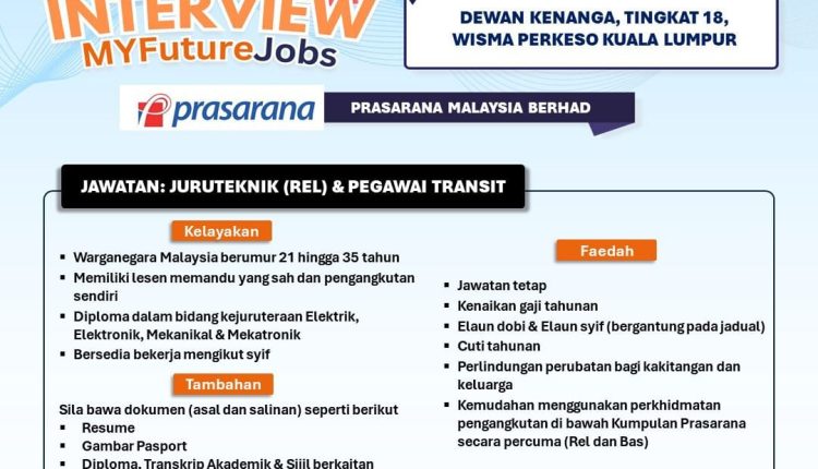 career prasarana jul