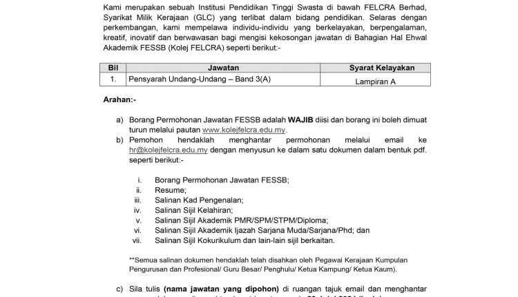 kolej felcra new jul 1