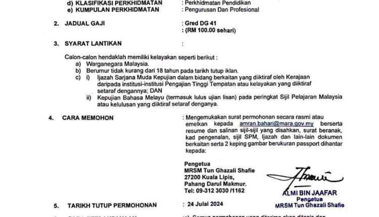 mrsm tun ghazali