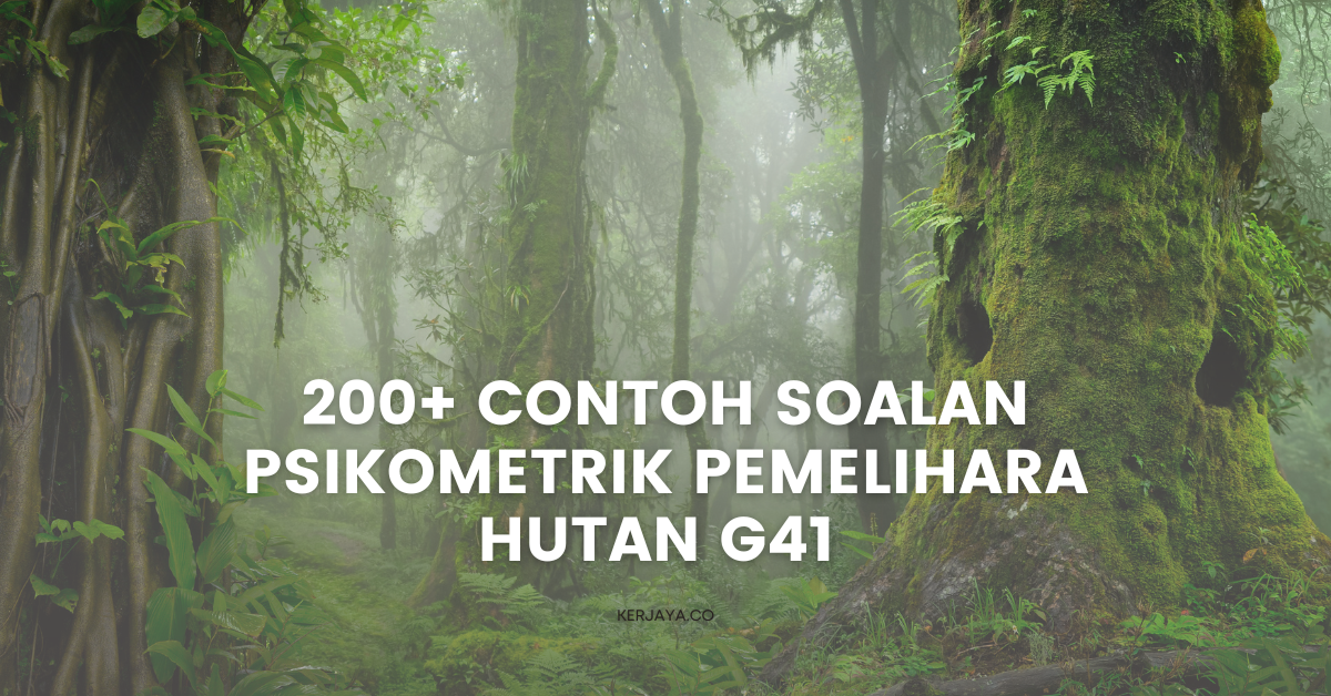 200+ Contoh Soalan Psikometrik Pemelihara Hutan G41