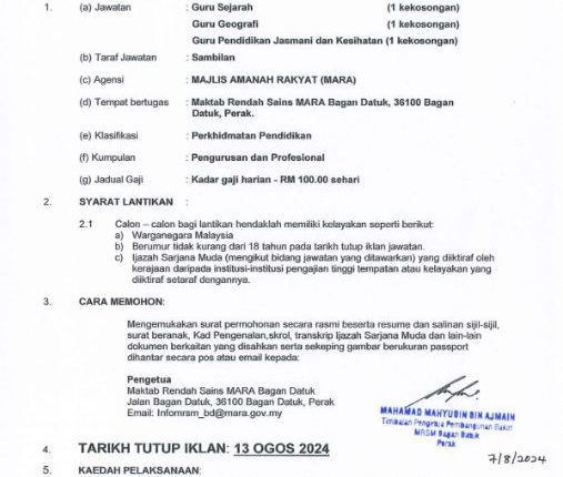 mrsm bagan datuk
