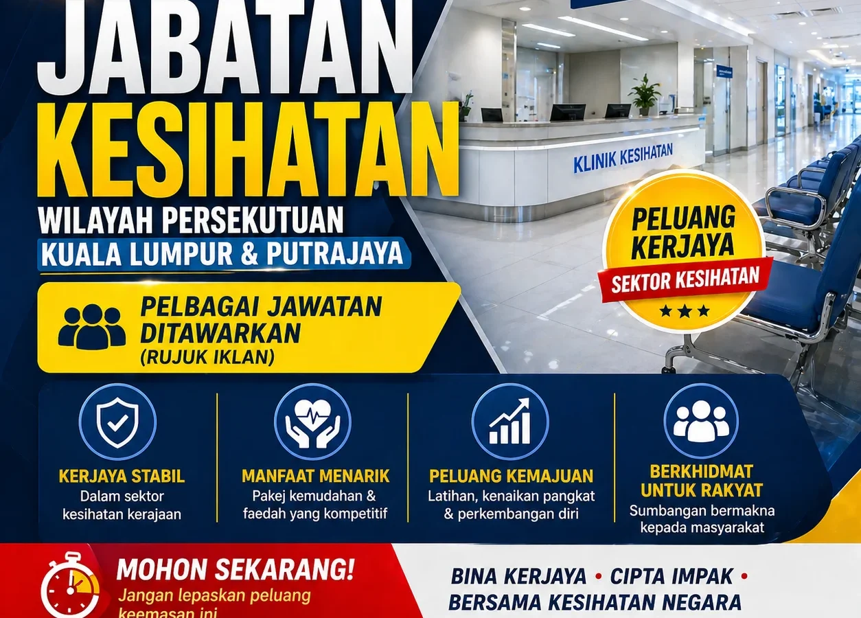 Jabatan Kesihatan Wilayah Persekutuan Kuala Lumpur Dan Putrajaya ~ Jawatan Kosong Pembantu Tadbir