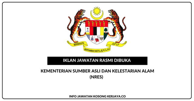Kementerian Sumber Asli, Alam Sekitar Dan Kelestarian Alam ~ Jawatan Kosong Penolong Pengurus Projek Gred Setara 9