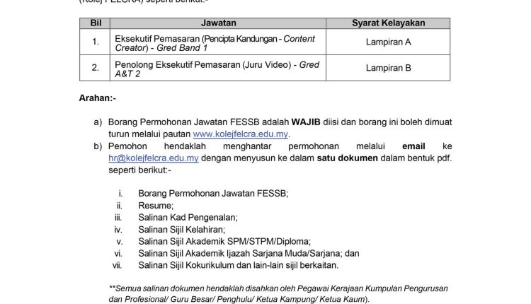 felcra kolej exe 1