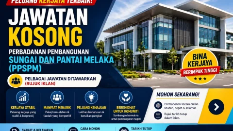 Perbadanan Pembangunan Sungai Dan Pantai Melaka (PPSPM) ~ Pelbagai Jawatan Kosong