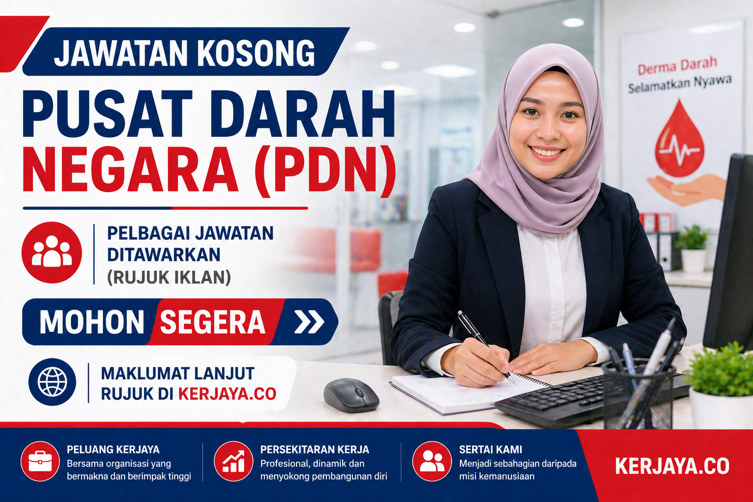 Pusat Darah Negara ~ Jawatan Kosong Personel MySTEP