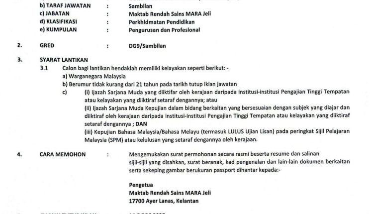 mrsm jeli kelantan