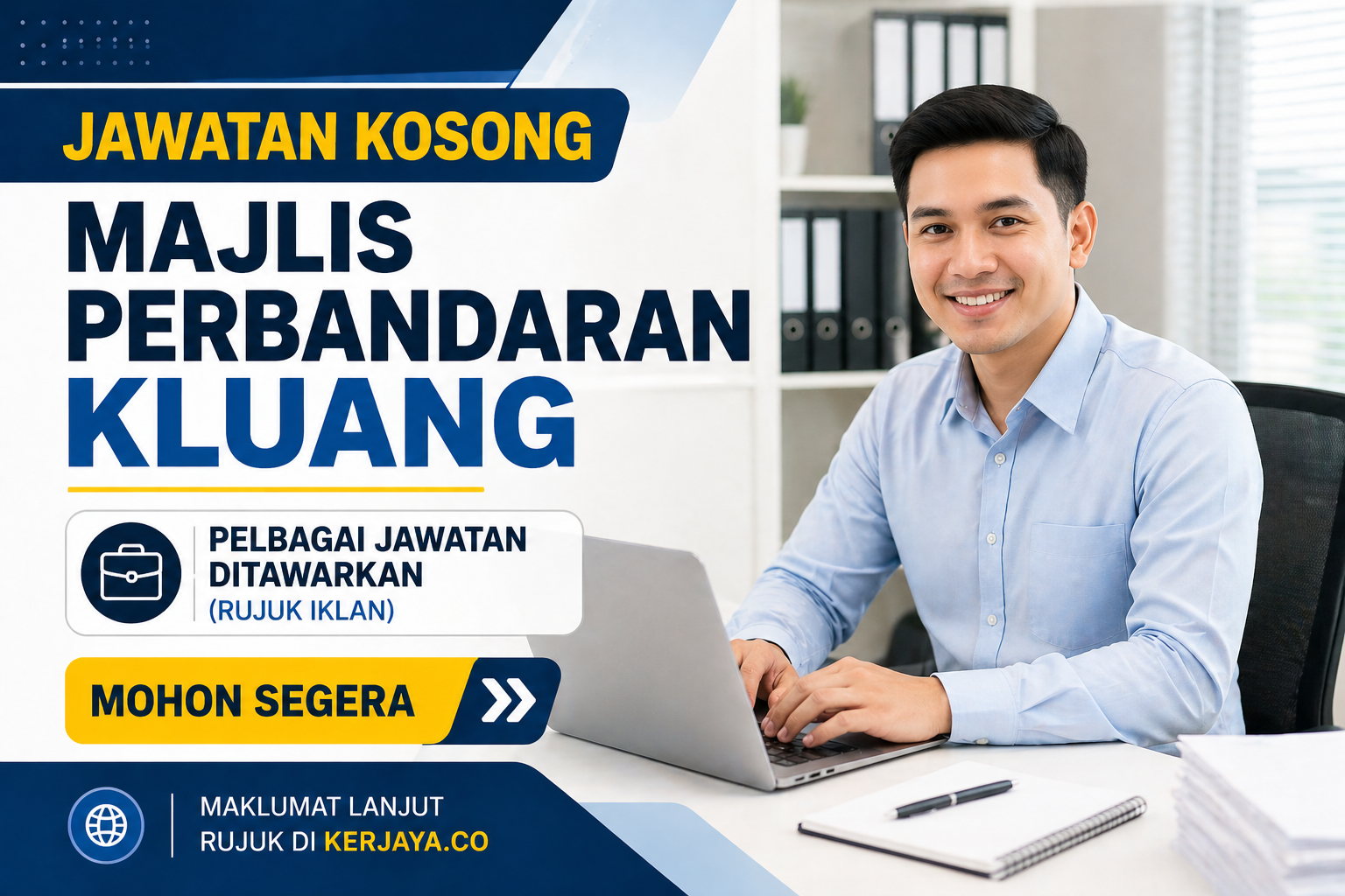 Majlis Perbandaran Kluang (MPK) ~ Jawatan Kosong Pembantu Tadbir (Perkeranian/ Operasi) N1