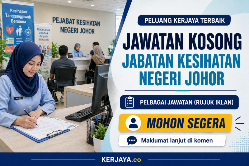 Jabatan Kesihatan Negeri Johor ~ Jawatan Kosong Personel MySTEP