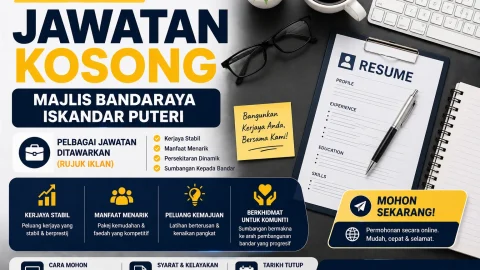 Majlis Bandaraya Iskandar Puteri ~ Kekosongan Pelbagai Jawatan