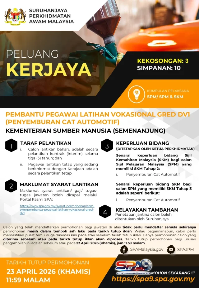 PEMB. PEG. LATIHAN VOKASIONAL GRED DV1 PENYEMBURAN CAT AUTOMOTIF page 0001 2c830153 640x924