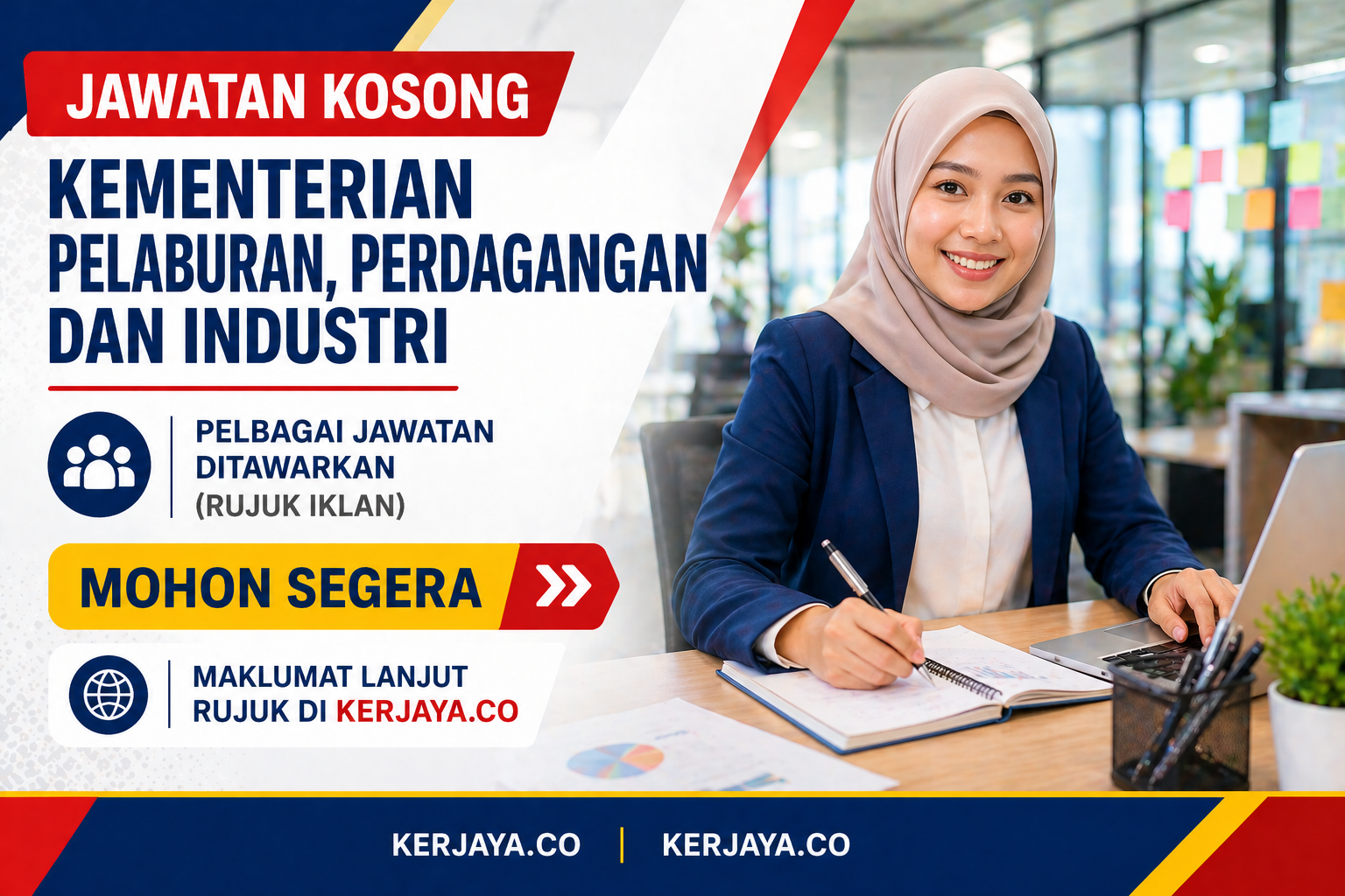 Kementerian Pelaburan, Perdagangan Dan Industri (MITI)~ Jawatan Kosong Pegawai Eksekutif